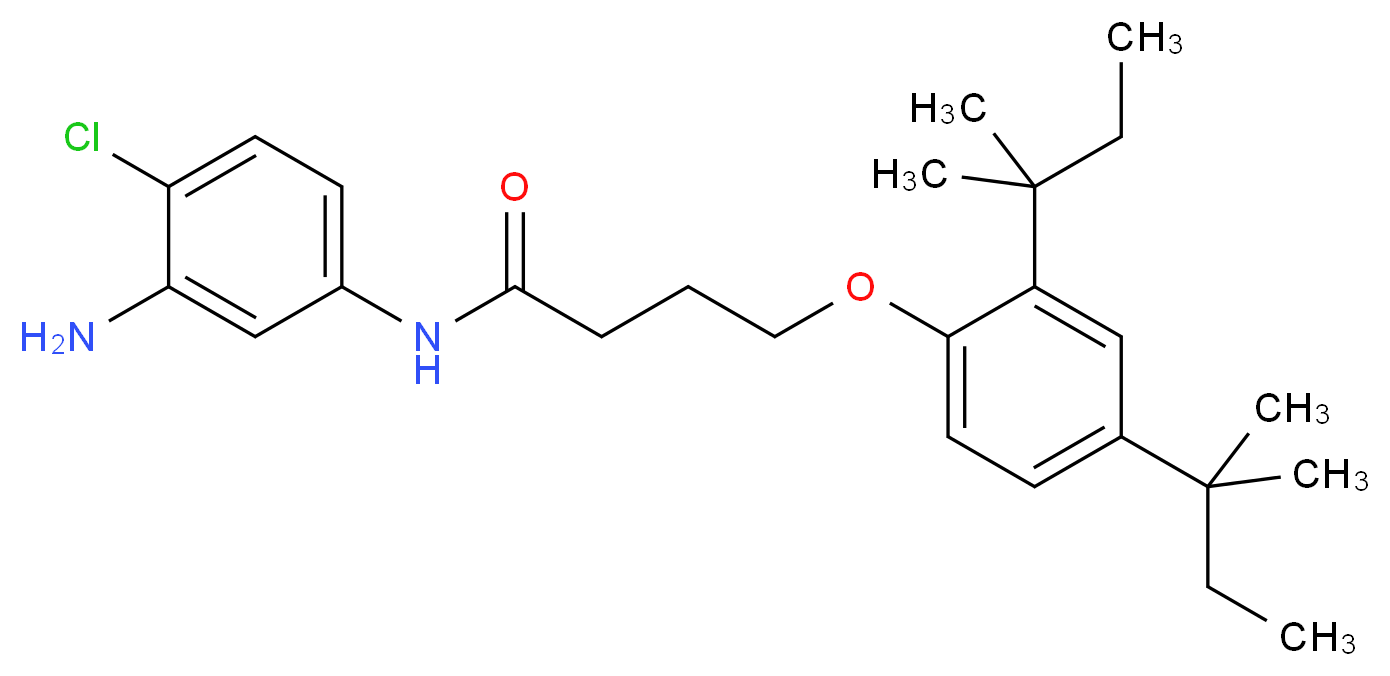 N-(3-amino-4-chlorophenyl)-4-[2,4-bis(2-methylbutan-2-yl)phenoxy]butanamide_分子结构_CAS_51461-11-1