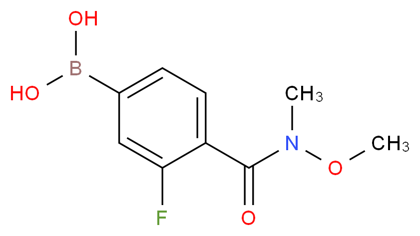 3-Fluoro-4-(N-methoxy-N-methylcarbamoyl)benzeneboronic acid 98%_分子结构_CAS_913835-59-3)