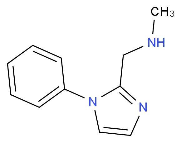 methyl[(1-phenyl-1H-imidazol-2-yl)methyl]amine_分子结构_CAS_1034566-07-8