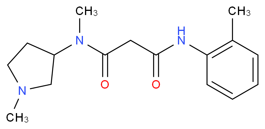 N-methyl-N'-(2-methylphenyl)-N-(1-methylpyrrolidin-3-yl)malonamide_分子结构_CAS_)