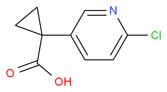 1-(6-chloropyridin-3-yl)cyclopropanecarboxylic acid_分子结构_CAS_854267-90-6)