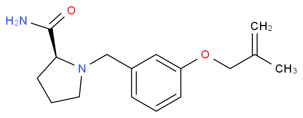 (2S)-1-{3-[(2-methylprop-2-en-1-yl)oxy]benzyl}pyrrolidine-2-carboxamide_分子结构_CAS_)