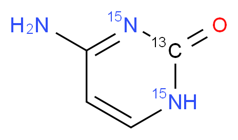 4-amino-1,2-dihydro(2-<sup>1</sup><sup>3</sup>C,1,3-<sup>1</sup><sup>5</sup>N<sub>2</sub>)pyrimidin-2-one_分子结构_CAS_1216616-31-7