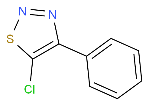 5-chloro-4-phenyl-1,2,3-thiadiazole_分子结构_CAS_53646-00-7
