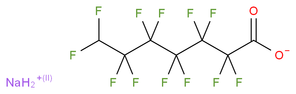 sodium 2,2,3,3,4,4,5,5,6,6,7,7-dodecafluoroheptanoate_分子结构_CAS_2264-25-7