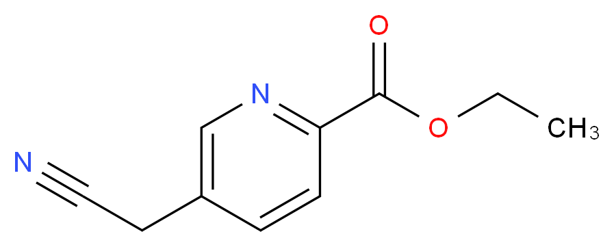 ethyl 5-(cyanomethyl)pyridine-2-carboxylate_分子结构_CAS_913839-59-5