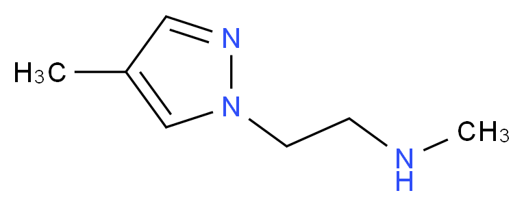 methyl[2-(4-methyl-1H-pyrazol-1-yl)ethyl]amine_分子结构_CAS_1177297-64-1