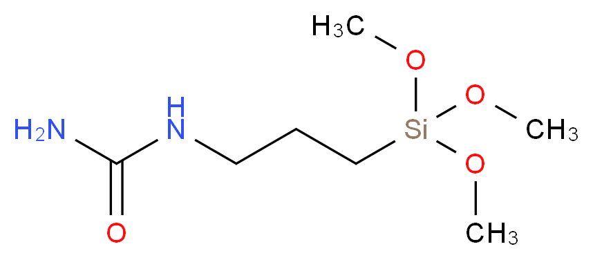 1-(3-(Trimethoxysilyl)propyl)urea_分子结构_CAS_23843-64-3)