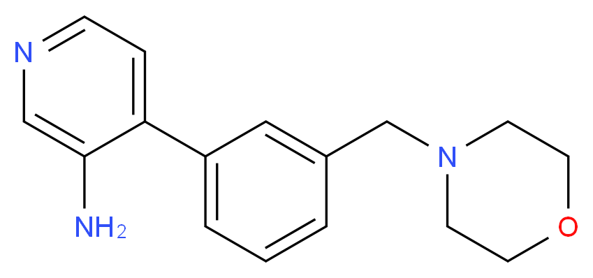 4-[3-(morpholin-4-ylmethyl)phenyl]pyridin-3-amine_分子结构_CAS_)