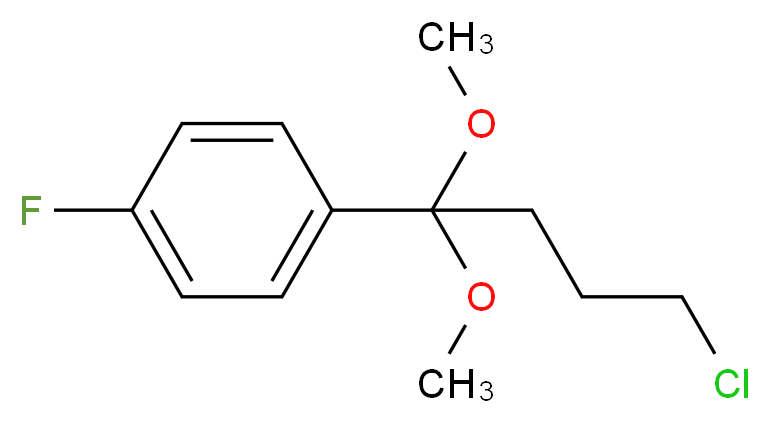 1-(4-chloro-1,1-dimethoxybutyl)-4-fluorobenzene_分子结构_CAS_57390-39-3