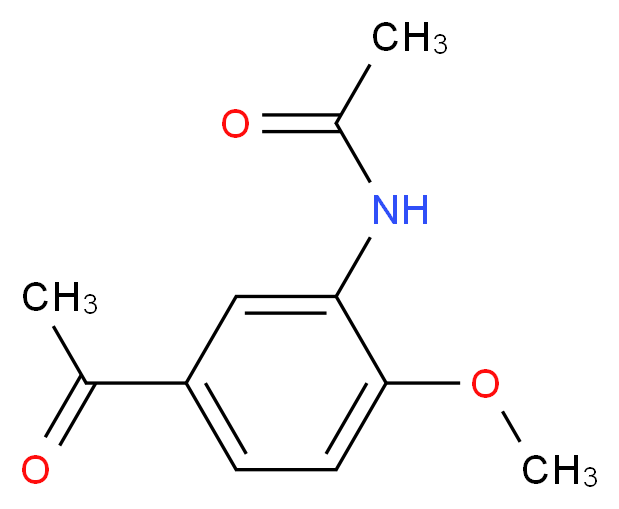 3′-乙酰氨基-4′-甲氧基苯乙酮_分子结构_CAS_74896-31-4)