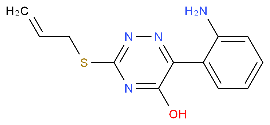 6-(2-aminophenyl)-3-(prop-2-en-1-ylsulfanyl)-1,2,4-triazin-5-ol_分子结构_CAS_353516-57-1