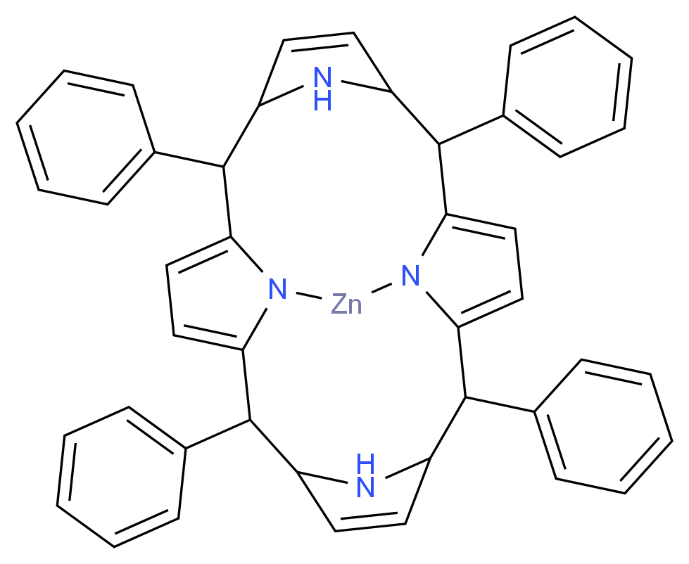 5,10,15,20-四苯基-21H,23H-卟吩锌_分子结构_CAS_14074-80-7)