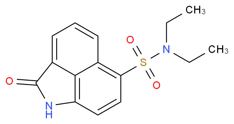 N,N-diethyl-3-oxo-2-azatricyclo[6.3.1.0<sup>4</sup>,<sup>1</sup><sup>2</sup>]dodeca-1(12),4,6,8,10-pentaene-9-sulfonamide_分子结构_CAS_53257-02-6