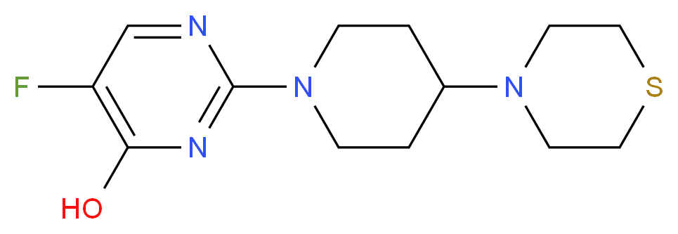 5-fluoro-2-[4-(4-thiomorpholinyl)-1-piperidinyl]-4-pyrimidinol_分子结构_CAS_)