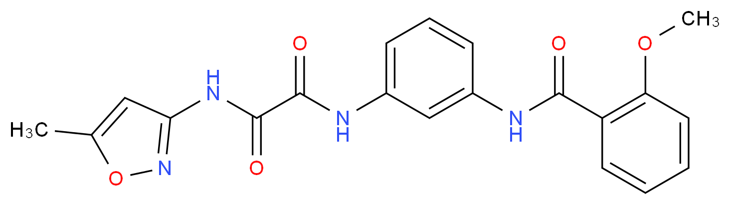 N-{3-[(2-methoxybenzoyl)amino]phenyl}-N'-(5-methylisoxazol-3-yl)ethanediamide_分子结构_CAS_)