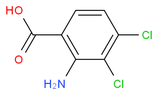 2-amino-3,4-dichlorobenzoic acid_分子结构_CAS_20776-62-9