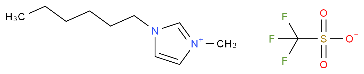 1-己基-3-甲基三氟甲烷磺酸咪唑鎓_分子结构_CAS_460345-16-8)