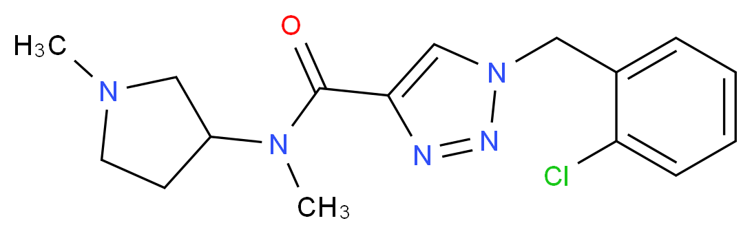 1-(2-chlorobenzyl)-N-methyl-N-(1-methyl-3-pyrrolidinyl)-1H-1,2,3-triazole-4-carboxamide_分子结构_CAS_)