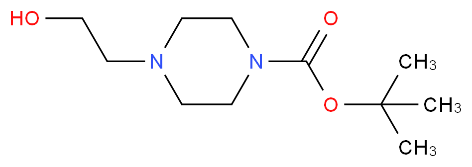 叔丁基-4-(2-羟乙基)哌嗪-1-羧酸酯_分子结构_CAS_77279-24-4)