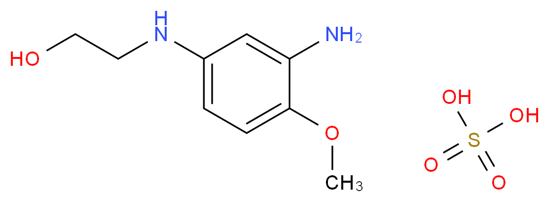 2-[(3-amino-4-methoxyphenyl)amino]ethan-1-ol; sulfuric acid_分子结构_CAS_83763-48-8