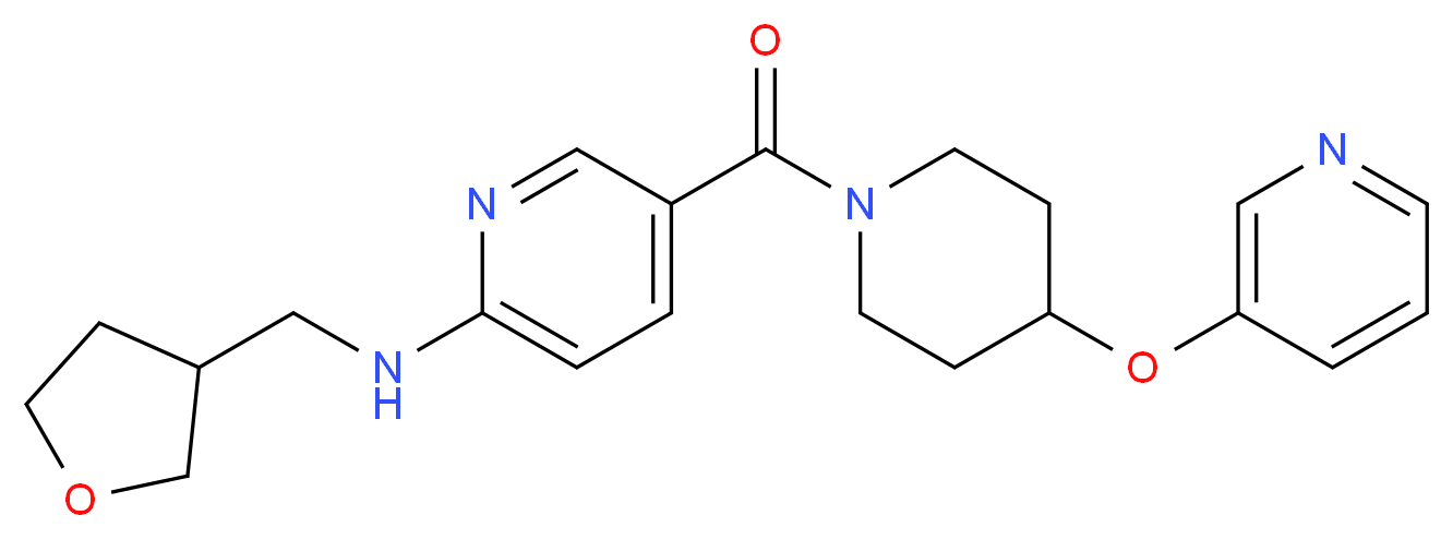 5-{[4-(pyridin-3-yloxy)piperidin-1-yl]carbonyl}-N-(tetrahydrofuran-3-ylmethyl)pyridin-2-amine_分子结构_CAS_)