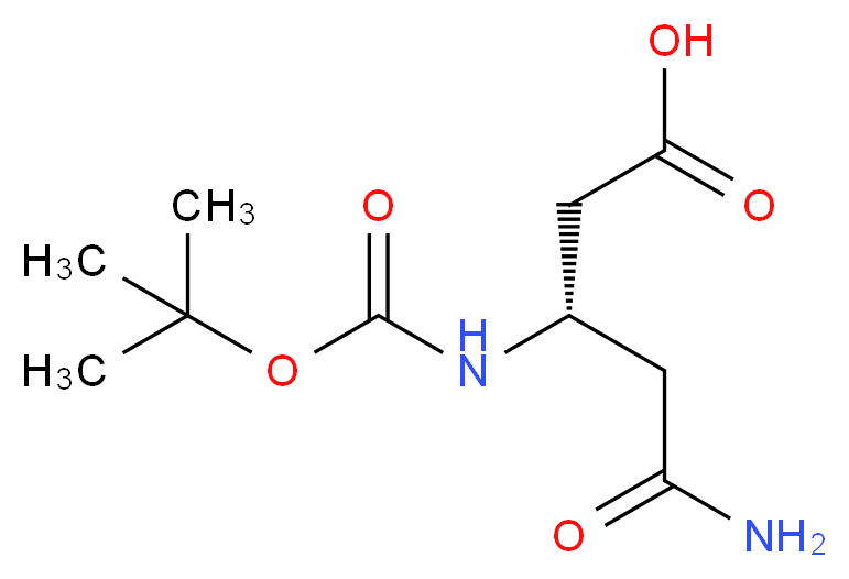 (3S)-3-{[(tert-butoxy)carbonyl]amino}-4-carbamoylbutanoic acid_分子结构_CAS_336182-03-7