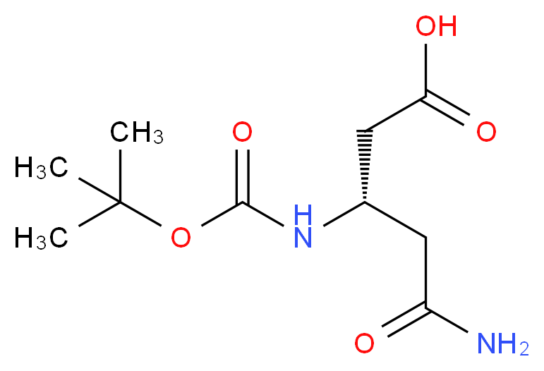 (S)-3-(Boc-氨基)-4-氨基甲酰丁酸_分子结构_CAS_336182-03-7)