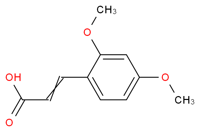 3-(2,4-Dimethoxyphenyl)acrylic acid_分子结构_CAS_6972-61-8)