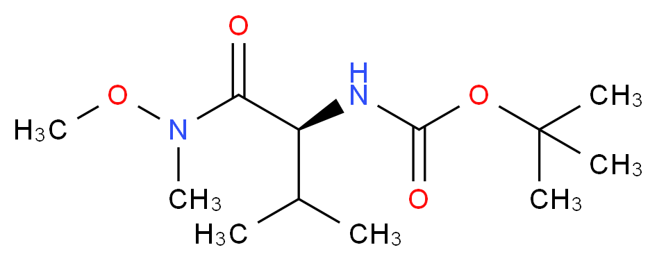 tert-butyl N-[(1S)-1-[methoxy(methyl)carbamoyl]-2-methylpropyl]carbamate_分子结构_CAS_87694-52-8