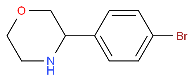 3-(4-bromophenyl)morpholine_分子结构_CAS_1225823-06-2