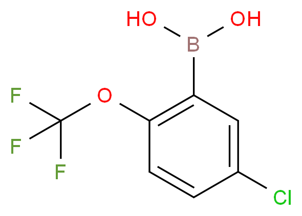 [5-chloro-2-(trifluoromethoxy)phenyl]boronic acid_分子结构_CAS_870822-78-9