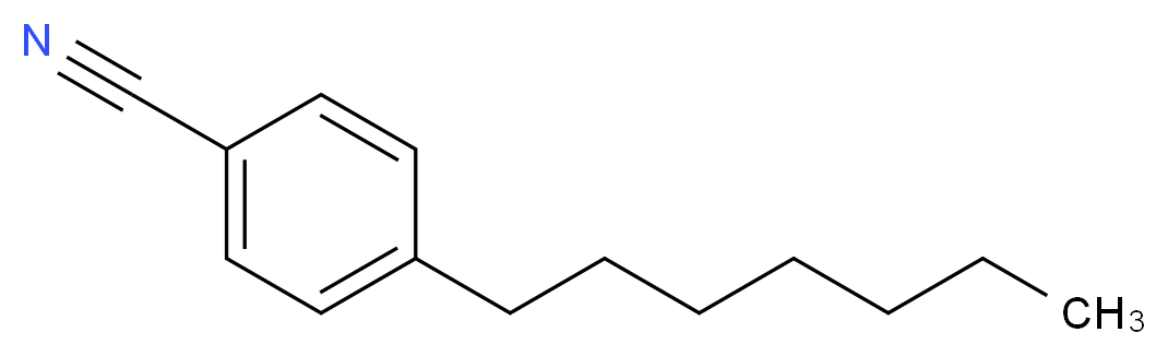 4-heptylbenzonitrile_分子结构_CAS_60484-67-5