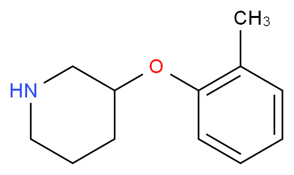 3-(2-methylphenoxy)piperidine_分子结构_CAS_902837-28-9