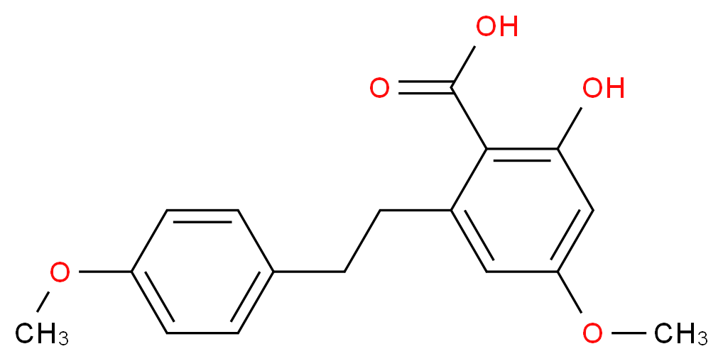 2-hydroxy-4-methoxy-6-[2-(4-methoxyphenyl)ethyl]benzoic acid_分子结构_CAS_72578-97-3