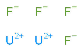 diuranium(2+) ion tetrafluoride_分子结构_CAS_10049-14-6