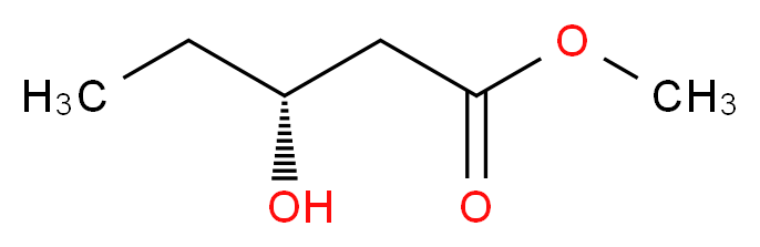 (-)-(R)-3-羟基戊酸甲酯_分子结构_CAS_60793-22-8)