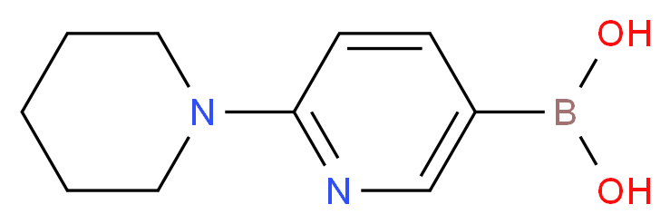 6-(Piperidin-1-yl)pyridin-3-ylboronic acid_分子结构_CAS_1002129-33-0)