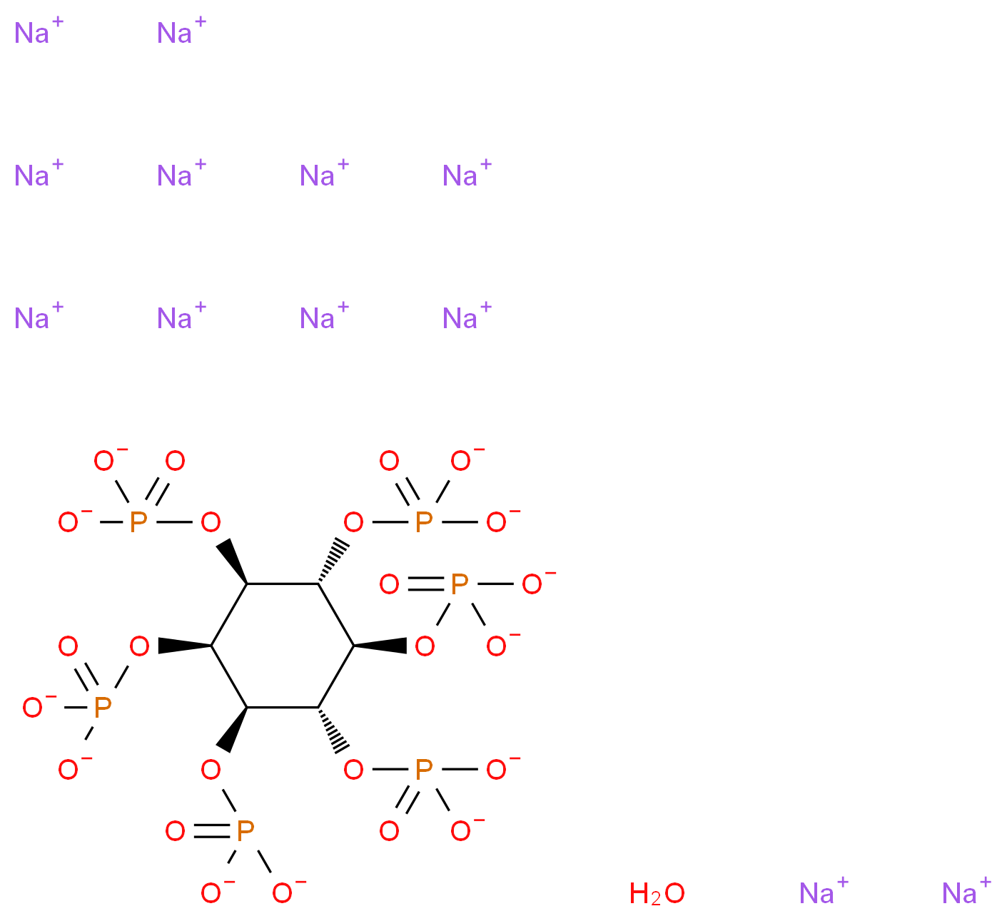 植酸 十二钠盐 水合物_分子结构_CAS_123408-98-0)