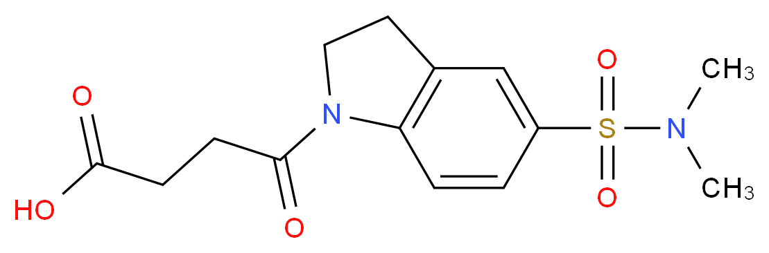 4-{5-[(Dimethylamino)sulfonyl]-2,3-dihydro-1H-indol-1-yl}-4-oxobutanoic acid_分子结构_CAS_393795-65-8)