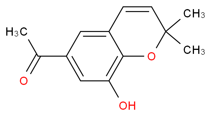 1-(8-hydroxy-2,2-dimethyl-2H-chromen-6-yl)ethan-1-one_分子结构_CAS_67667-62-3