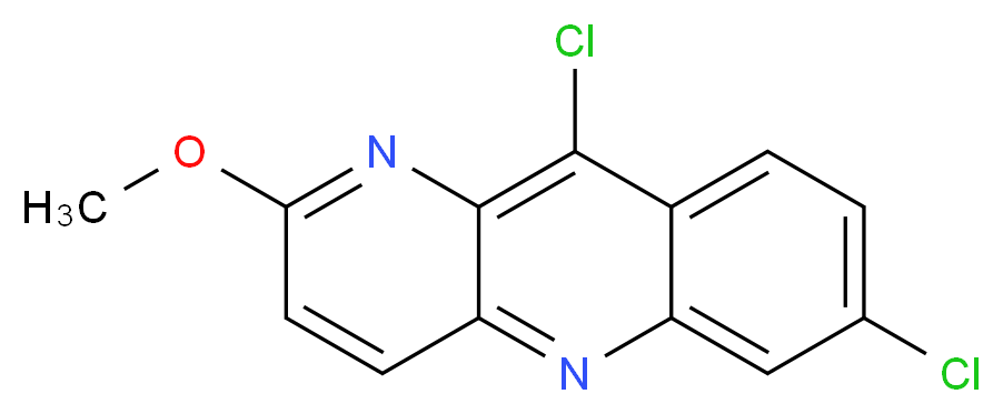 7,10-dichloro-2-methoxybenzo[b]1,5-naphthyridine_分子结构_CAS_6626-40-0