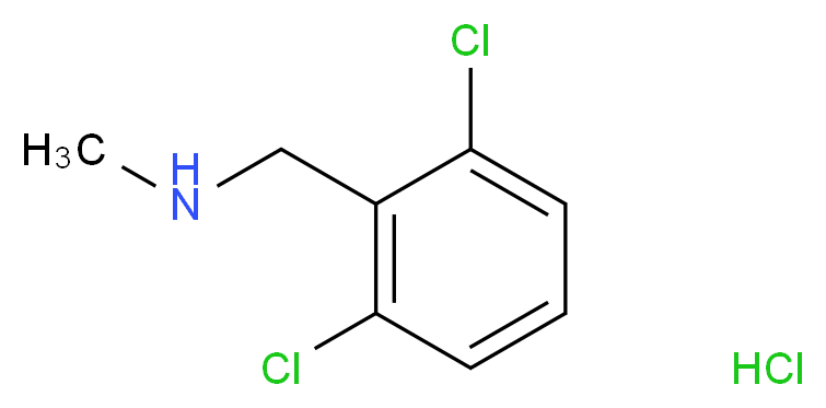 [(2,6-dichlorophenyl)methyl](methyl)amine hydrochloride_分子结构_CAS_90389-15-4