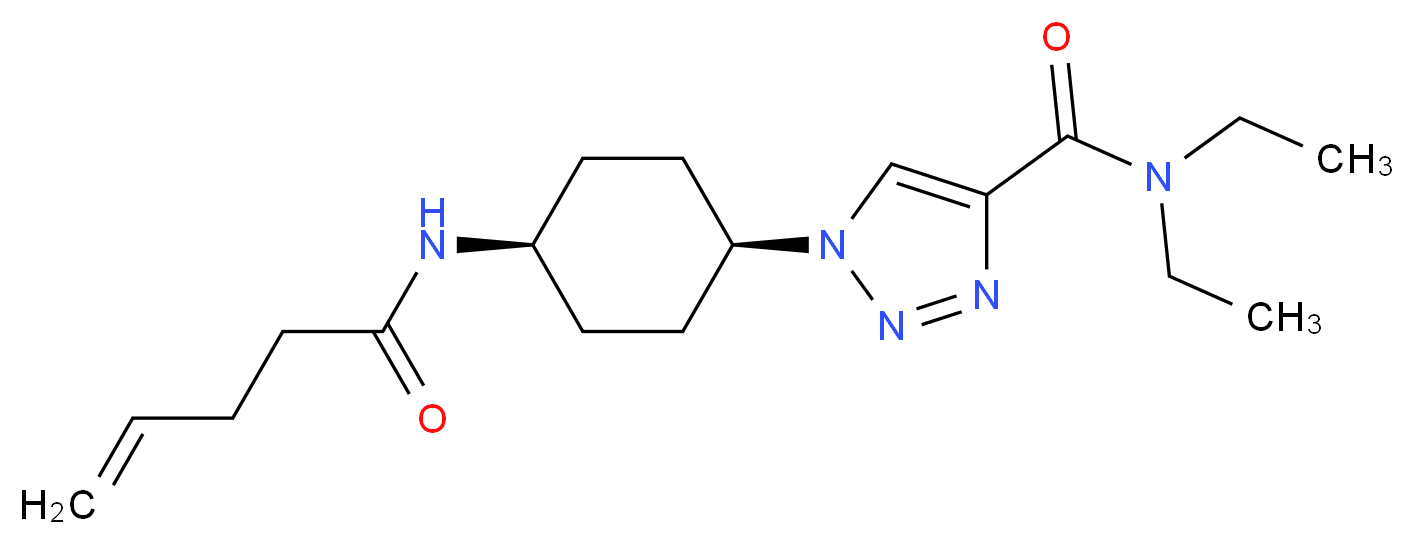 N,N-diethyl-1-[cis-4-(4-pentenoylamino)cyclohexyl]-1H-1,2,3-triazole-4-carboxamide_分子结构_CAS_)