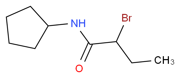 2-bromo-N-cyclopentylbutanamide_分子结构_CAS_905811-01-0