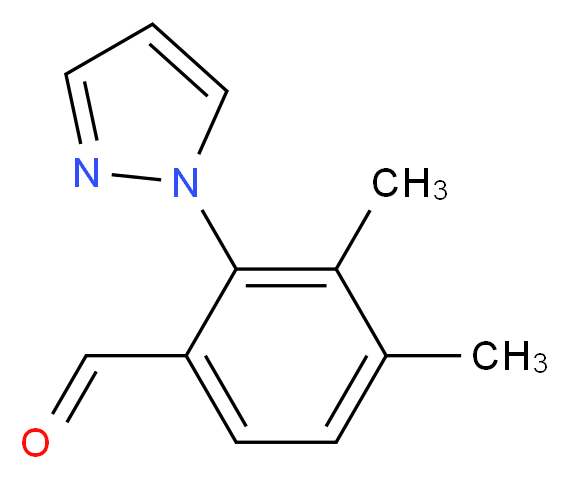 3,4-Dimethyl-2-(1H-pyrazol-1-yl)benzaldehyde_分子结构_CAS_)