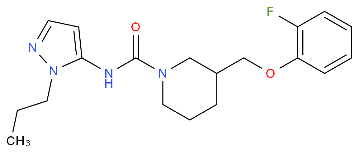 3-[(2-fluorophenoxy)methyl]-N-(1-propyl-1H-pyrazol-5-yl)piperidine-1-carboxamide_分子结构_CAS_)