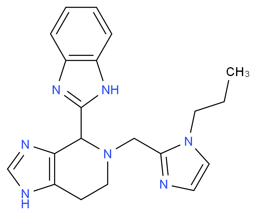 4-(1H-benzimidazol-2-yl)-5-[(1-propyl-1H-imidazol-2-yl)methyl]-4,5,6,7-tetrahydro-1H-imidazo[4,5-c]pyridine_分子结构_CAS_)