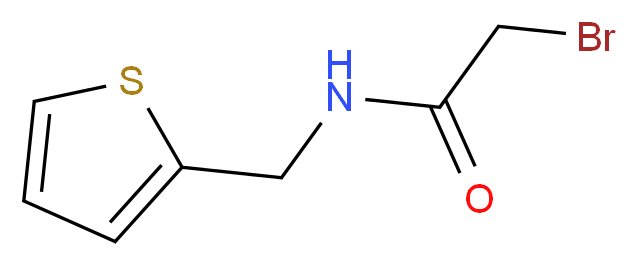 2-bromo-N-(thiophen-2-ylmethyl)acetamide_分子结构_CAS_883526-96-3