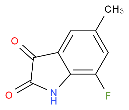 7-fluoro-5-methyl-1H-indole-2,3-dione_分子结构_CAS_442910-92-1)